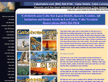 Tablet Screenshot of cabohotels.com
